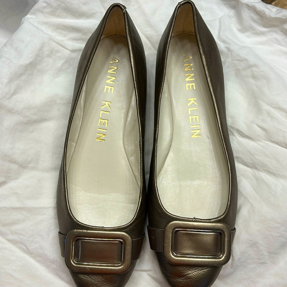 Anne Klein Gold Flats